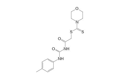4-morpholinecrabodithioic acid, [(3-p-tolylureido)carbonyl]methyl ester