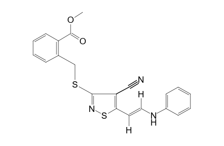 trans-alpha-{[5-(2-ANILINOVINYL)-4-CYANO-3-ISOTHIAZOLYL]THIO}-o-TOLUIC ACID, METHYL ESTER