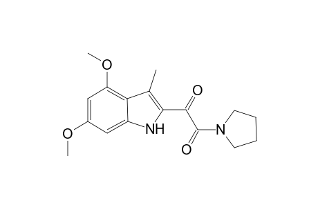 2-(4',6'-dDmethoxy-3'-methylindol-2'-yl)glyoxyl-1-pyrrolidide