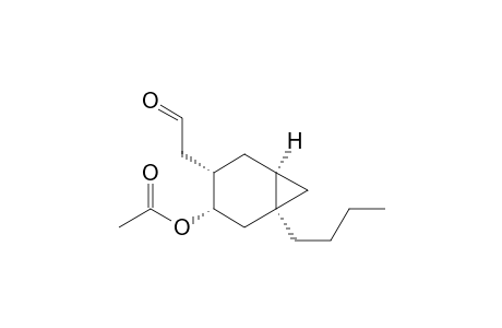 Acetic acid (+-)-(1.alpha.,3.alpha.,4.alpha.,6.alpha.)-1-butyl-4-(2-oxoethyl)bicyclo[4.1.0]hept-3-yl ester