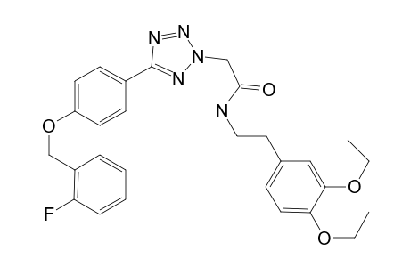 N-[2-(3,4-diethoxyphenyl)ethyl]-2-[5-[4-(2-fluorobenzyl)oxyphenyl]tetrazol-2-yl]acetamide