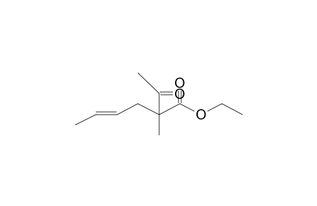 Ethyl (4E)-2-acetyl-2-methyl-4-hexenoate