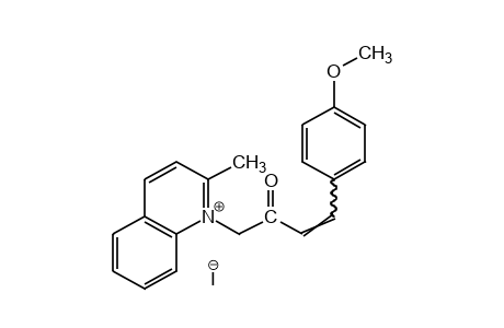 1-[4-(p-METHOXYPHENYL)-2-OXO-3-BUTENYL]QUINALDINIUM IODIDE