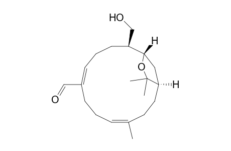 14-Oxabicyclo[11.2.1]hexadeca-4,8-diene-8-carboxaldehyde, 12-(hydroxymethyl)-4,15,15-trimethyl-, [1R-(1R*,4Z,8E,12S*,13S*)]-