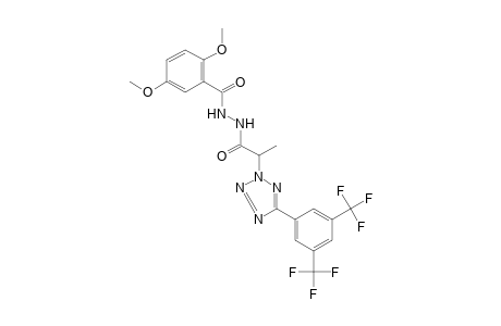 1-(2,5-dimethoxybenzoyl)-2-{2-[5-(alpha,alpha,alpha,alpha',alpha',alpha'-hexafluoro-3,5-xylyl)-2H-tetrazol-2-yl]propionyl]hydrazine