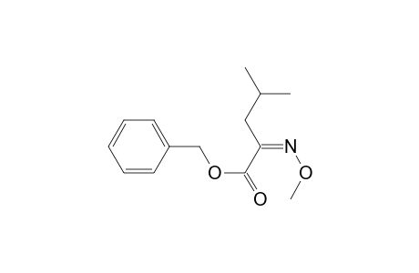 Pentanoic acid, 2-(methoxyimino)-4-methyl-, phenylmethyl ester