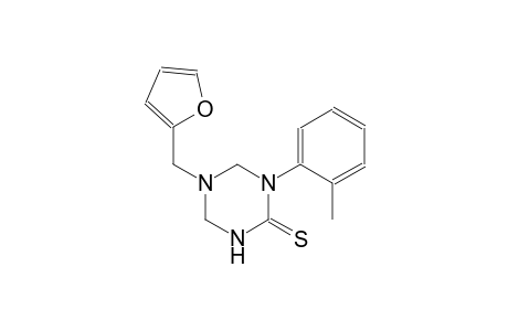 5-(2-furylmethyl)-1-(2-methylphenyl)tetrahydro-1,3,5-triazine-2(1H)-thione