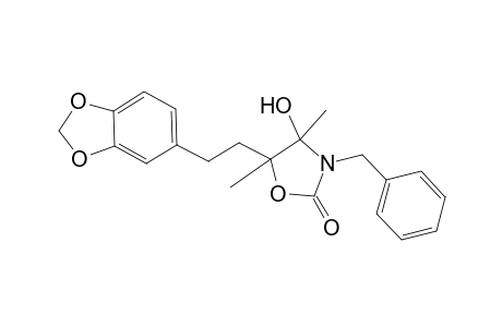 5-(2-Benzo[1,3]dioxol-5-yl-ethyl)-3-benzyl-4-hydroxy-4,5-dimethyl-oxazolidin-2-one