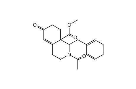 2-acetyl-1-benzyl-2,3,4,6,7,8-hexahydro-6-oxo-8a(1H)-isoquinolinecarboxylic acid, methyl ester