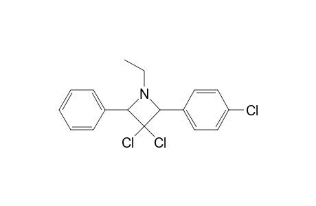 3,3-Dichloro-2-(4-chlorophenyl)-1-ethyl-4-phenylazetidine