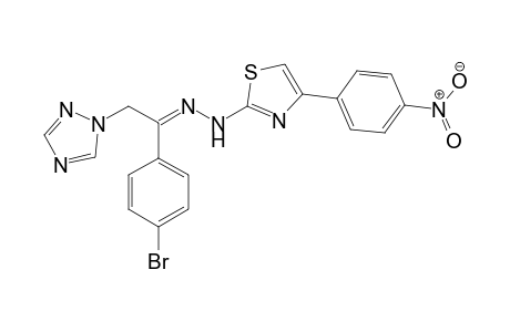 (E)-2-(2-(1-(4-bromophenyl)-2-(1H-1,2,4-triazol-1-yl)ethylidene)hydrazinyl)-4-(4-nitrophenyl)thiazole