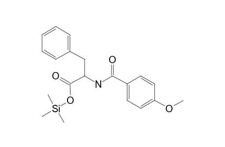 N-(4-Methoxybenzoyl)phenylalanine, trimethylsilyl ester