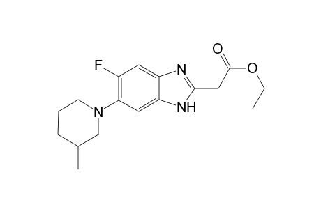 2-[6-fluoro-5-(3-methyl-1-piperidinyl)-1H-benzimidazol-2-yl]acetic acid ethyl ester