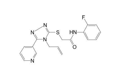 2-(4-Allyl-5-pyridin-3-yl-4H-[1,2,4]triazol-3-ylsulfanyl)-N-(2-fluoro-phenyl)-acetamide