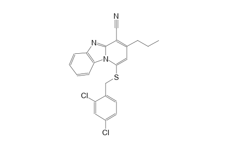 1-[(2,4-dichlorobenzyl)sulfanyl]-3-propylpyrido[1,2-a]benzimidazole-4-carbonitrile