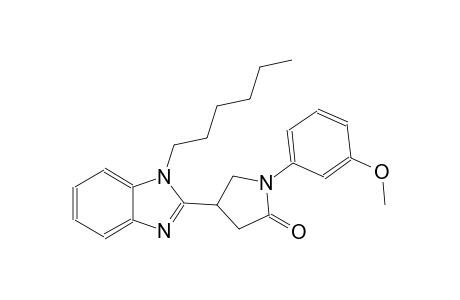 4-(1-hexyl-1H-benzimidazol-2-yl)-1-(3-methoxyphenyl)-2-pyrrolidinone