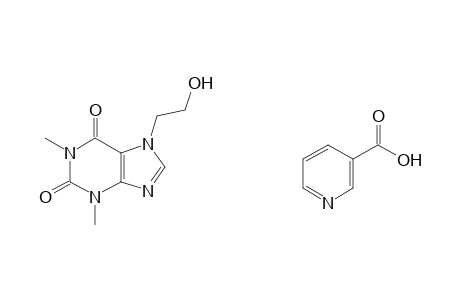 7-(2-hydroxyethyl)theophylline, mononicotinate