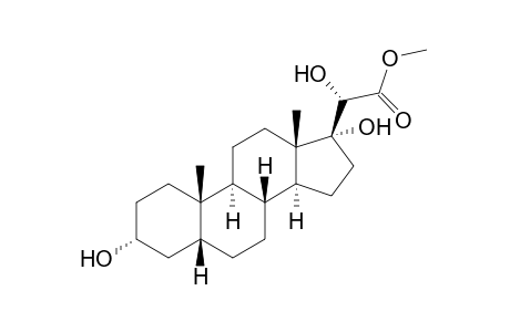 3α,17,20β-trihydroxy-5β-pregnan-21-oic acid, methyl ester