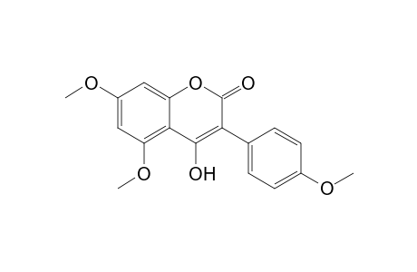 4-Hydroxy-5,7-dimethoxy-3-(4-methoxyphenyl)-1-benzopyran-2-one