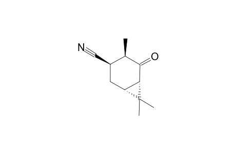 (-)-(1S,3R,4R,6S)-4,7,7-trimethyl-5-oxobicyclo[4.1.0]heptane-3-carbonitrile