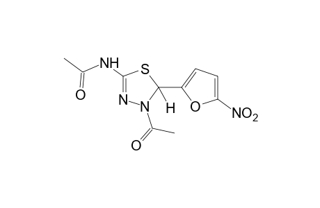 N-[4-acetyl-5-(5-nitro-2-furyl)-deltasquare-1,3,4-thiadiazolin-2-yl]acetamide