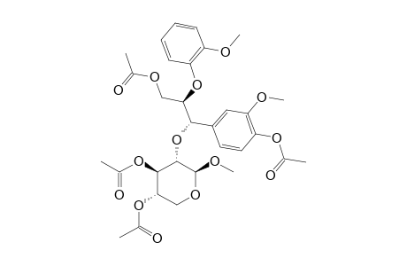 2S,3R;(2S,3R)-1-(4-ACETOXY-3-METHOXYPHENYL)-1-O-(1-O-METHYL,2-DEOXY-3,4-DI-O-ACETYL-BETA-D-XYLOPYRANOS-2-YL)-2-METHOXYPHENOXY)-3-O-METHY