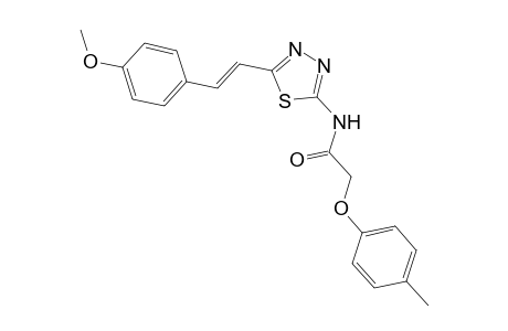 N-{5-[(E)-2-(4-methoxyphenyl)ethenyl]-1,3,4-thiadiazol-2-yl}-2-(4-methylphenoxy)acetamide