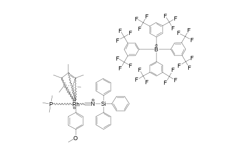 [5-ETA-C10H15(PME3)RH((4-OME)PH)(CNSIPH3)]-[B(3,5-C6H3(CF3)2)4]