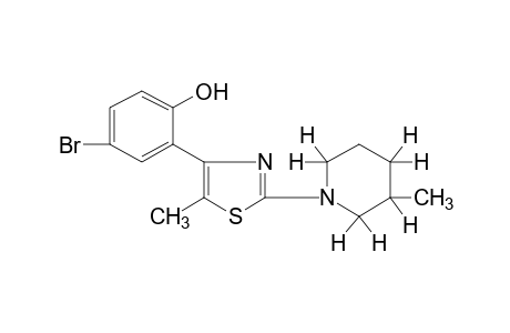 4-bromo-2-[5-methyl-2-(3-methylpiperidino)-4-thiazolyl]phenol