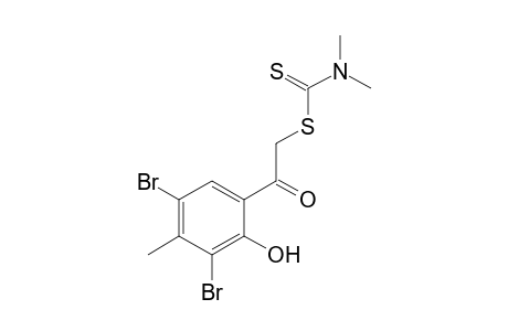 3',5'-dibromo-2'-hydroxy-2-mercapto-4'-methylacetophenone, 2-(dimethyldithiocarbamate)