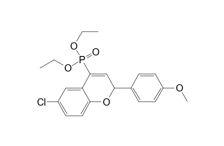 4-Diethyoxyphosphinyl-2-(p-anisyl)-6-chloro-1(2H)-benzopyran