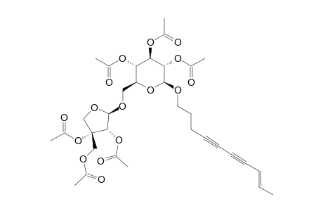 8E-DECAENE-4,6-DIYN-1-O-BETA-D-2'',3'',5''-TRI-O-ACETYL-APIOFURANOSYL-(1''->6')-BETA-D-2',3',4'-TRI-O-ACETYL-GLUCOPYRANOSIDE