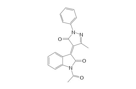 1-Acetyl-3-[3'-methyl-5'-oxo-1'-phenyl-4'-pyrazolidene]indol-2(3H)-one