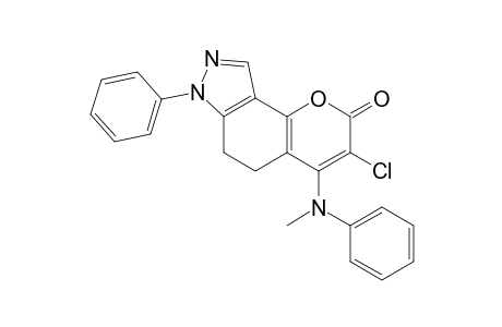 3-chloro-6,7-dihydro-4-(N-methylanilino)-7-phenylpyrano[2,3-e]indazol-2(5H)-one