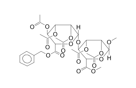 METHYL{METHYL-2,3-DI-O-ACETYL-4-O-[BENZYL(2,3,4-TRI-O-ACETYL-BETA-D-MANNOPYRANOSYL)URONATE]-ALPHA-D-MANNOPYRANOSIDE}URONATE