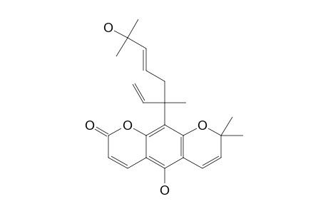 5-HYDROXY-8,8-DIMETHYL-10-(7-HYDROXY-3,7-DIMETHYLOCTA-1,5-DIEN-3-YL)-2H,8H-BENZO-[1,2-B:5,4-B]-DIPYRAN-2-ONE