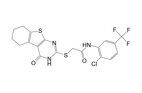 N-[2-chloro-5-(trifluoromethyl)phenyl]-2-[(4-oxo-3,4,5,6,7,8-hexahydro[1]benzothieno[2,3-d]pyrimidin-2-yl)sulfanyl]acetamide