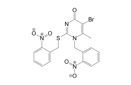 1-o-nitro-benzyl-2-o-nitro-benzylthio-5-bromo-6-methyluracil