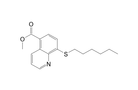 8-HEXYLTHIO-5-METHYOXYCARBONYL-QUINOLINE