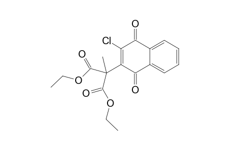 Propanedioic acid, 2-(3-chloro-1,4-dihydro-1,4-dioxo-2-naphthalenyl)-2-methyl-, diethyl ester