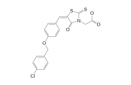 ((5E)-5-{4-[(4-chlorobenzyl)oxy]benzylidene}-4-oxo-2-thioxo-1,3-thiazolidin-3-yl)acetic acid