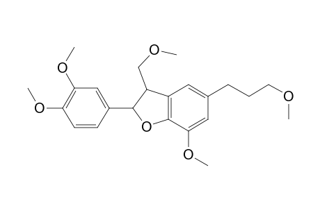 4-[3-(Hydroxymethyl)-5-(3-hydroxypropyl)-7-methoxy-2,3-dihydro-1-benzofuran-2-yl]-2-methoxyphenol, trimethyl ether