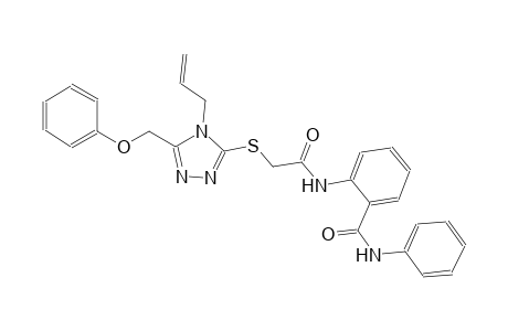 2-[({[4-allyl-5-(phenoxymethyl)-4H-1,2,4-triazol-3-yl]sulfanyl}acetyl)amino]-N-phenylbenzamide