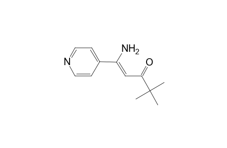 (1Z)-1-amino-4,4-dimethyl-1-(4-pyridinyl)-1-penten-3-one
