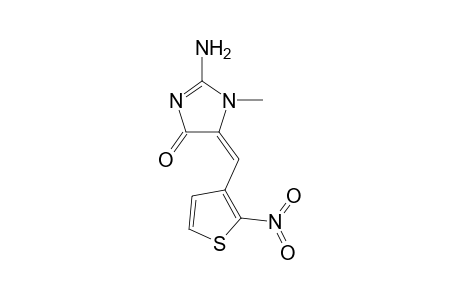 2-Amino-1-methyl-5-[2-(2-nitro-3-thienylidene)]-2-imidazolin-4-one