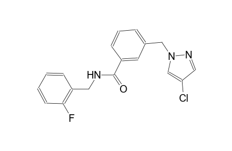 3-[(4-chloro-1H-pyrazol-1-yl)methyl]-N-(2-fluorobenzyl)benzamide