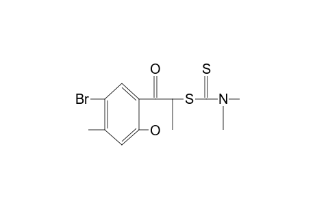 5'-bromo-2'-hydroxy-2-mercapto-4'-methylpropiophenone, 2-(dimethyldithiocarbamate)