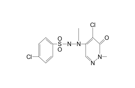 p-chlorobenzenesulfonic acid, 2-(5-chloro-1,6-dihydro-1-methyl-6-oxo-4-pyridazinyl)-2-methylhydrazide