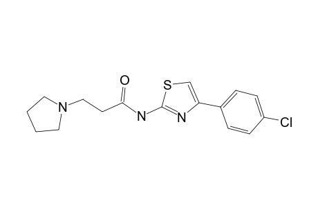 Propanamide, N-[4-(4-chlorophenyl)-2-thiazolyl]-3-(1-pyrrolidinyl)-