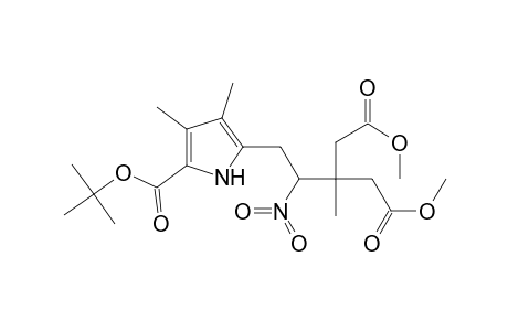 Pentanedioic acid, 3-[2-[5-[(1,1-dimethylethoxy)carbonyl]-3,4-dimethyl-1H-pyrrol-2-yl]-1 -nitroethyl]-3-methyl-, dimethyl ester